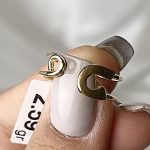 انگشتر طلا طرح سنجاق قفلی مینیمال وزن 2/59 گرم - Image 2