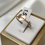 انگشتر طلا مینیمال قلب رزگلد وزن 1/53 گرم از گالری طلا زمرد