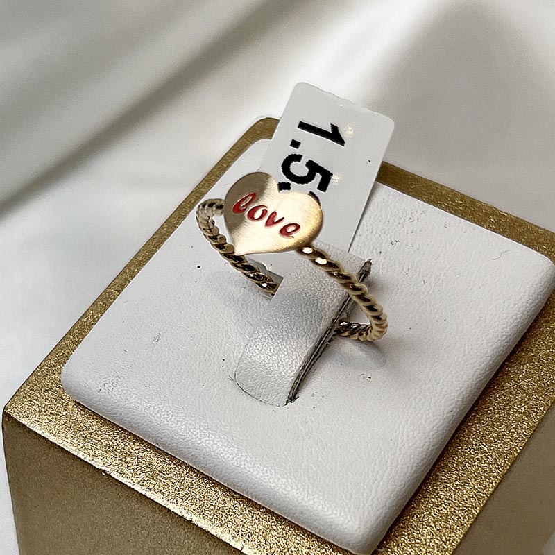 انگشتر طلا مینیمال قلب رزگلد وزن 1/53 گرم از گالری طلا زمرد