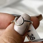 انگشتر طلا مینیمال طرح نعل وزن 1/38 گرم - Image 2