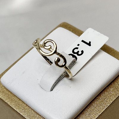 انگشتر طلا مینیمال طرح هندسی نولان وزن 1/36 گرم از گالری طلا زمرد