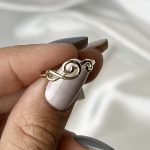 انگشتر طلا طرح هندسی نولان مینیمال وزن 1/36 گرم - Image 2