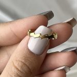 انگشتر طلا طرح مارپیچ هندسی مینیمال وزن 1/600 گرم - Image 2