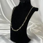 گردنبند طلا زنانه مدرن الهام گرفته از جواهری زمرد 5.18 گرمی