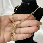 گردنبند طلا زنانه طرح آویزدار ظریف | 6.87 گرم - Image 2