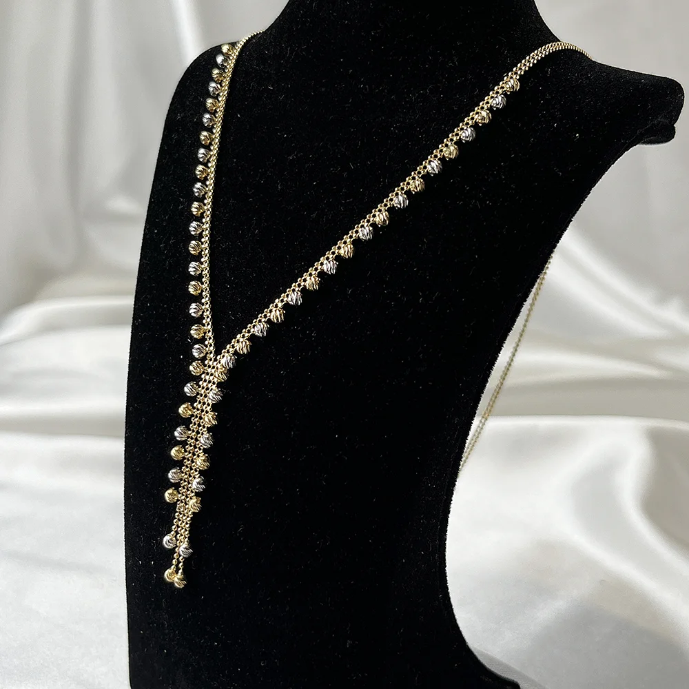 گردنبند طلا زنانه با طراحی آویزدار ظریف