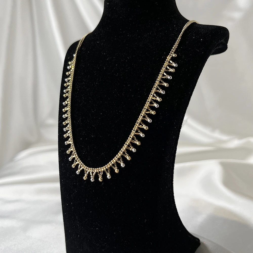 گردنبند طلا زنانه آویزدار ظریف 6.77 گرمی عیار 18