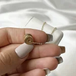 گردنبند طلا حلقه‌ای مینیمال ۱۸ عیار | طلای سبک و اقتصادی - Image 2