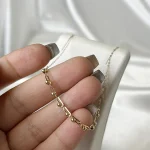 گردنبند طلا مهره‌ای بسیار ظریف مینیمال ۱۸ عیار | طلای سبک اقتصادی - Image 2
