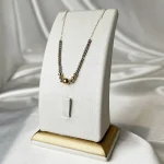 گردنبند طلا مهره‌ای مینیمال ۱۸ عیار سبک – جواهری زمرد