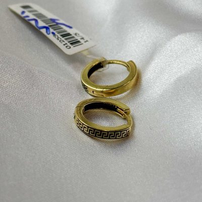 گوشواره ورساچه طلا ۱۸ عیار ۱.۸۸ گرم – جواهری زمرد