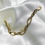 دستبند ترکیبی طلا ۱۸ عیار ۵.۴۲۰ گرم – جواهری زمرد