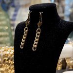 گوشواره طلا آویزی طرح کارتیه - وزن ۳.۰۳ گرم